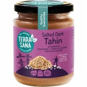 Bio Tahin dark - Sesammus mit Steinsalz, 250g Schraubglas Würzmittel TerraSana